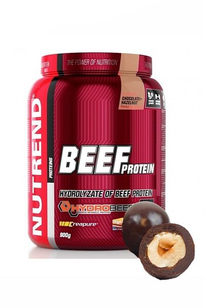 Nutrend 900 g Chocolate and Hazelnut Flavored Power Energy Beef Protein Powder Muscle