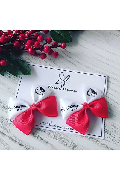 KELEBEK TOKA 23 Απριλίου Atatürk Signature Printed Special Design Πόρπη με φι...