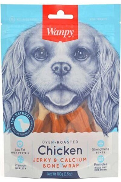 Wanpy Köpek Ödül Mama Kalsiyumlu Gerçek Tavuk 100 gr (CE-16H)