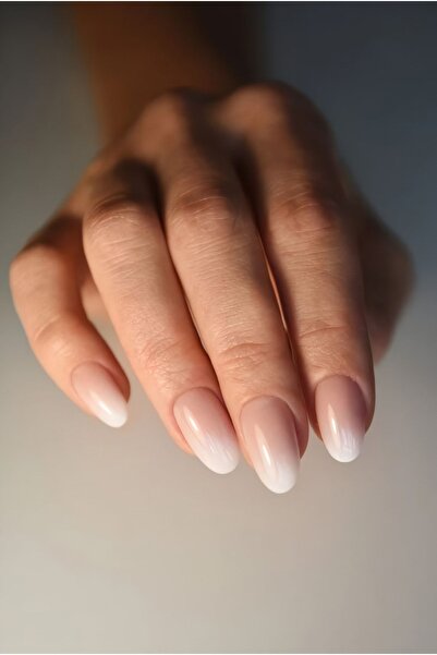 ZERDÜNYA Ombre Nude Badem Takma Tırnak Seti