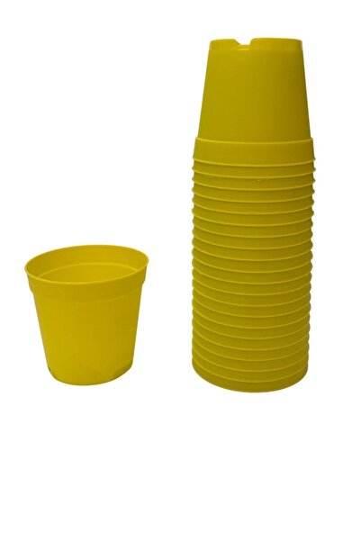 YEŞİLİMARKET Kaktüs - Sukulent Üretim Saksı 5,5 Cm Sarı 50 Adet Serinova