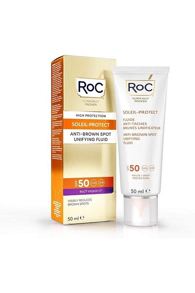 Roc كريم العناية بالشمس سولاي بروتيكت المضاد للبقع البنية بمعامل حماية 50 50 مل