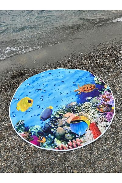 Dotamess Στρογγυλό χαλάκι για πικνίκ παραλίας και κάμπινγκ 150 εκ