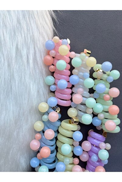 bisiylerbisiyler Soft Renkli Boncuklu Yaylı Toka 1 Adet