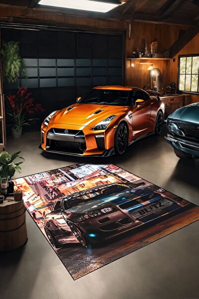 Alpacarpet Kaymaz Taban Makinede Yıkanabilir GTR Skyline Godzilla JDM Yarış A...