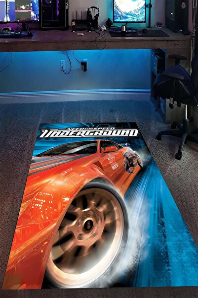 Alpacarpet Kaymaz Taban Makinede Yıkanabilir Gaming Need for Speed Yarış Oyun...