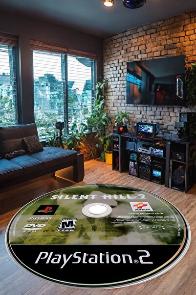 Alpacarpet Kaymaz Taban Makinede Yıkanabilir CD Desenli Oyuncu Playstation Xb...