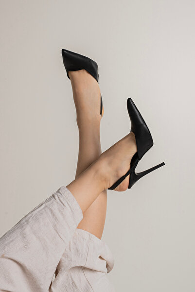 AYAKKABI PRENSİ Zuri Black Matte 10 cm Дамски обувки с висок ток, обувки с висок ток