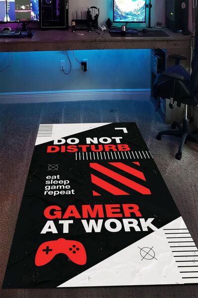 Alpacarpet Kaymaz Taban Makinede Yıkanabilir Gaming Oyuncu Playstation Xbox G...