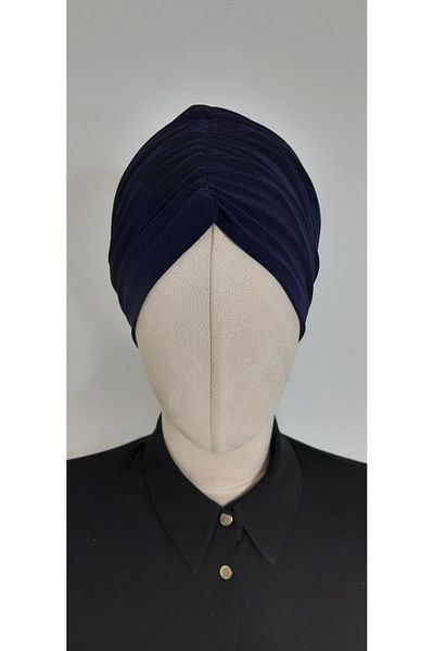 R&S modibone Navy Blue Hijab Swimming Cap - For Sea and Pool, Safe and Swimsuit Top Compatible