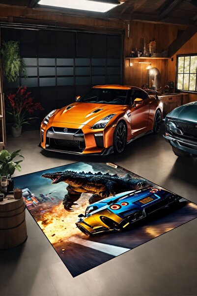 Alpacarpet Kaymaz Taban Makinede Yıkanabilir GTR Skyline Godzilla JDM Yarış A...