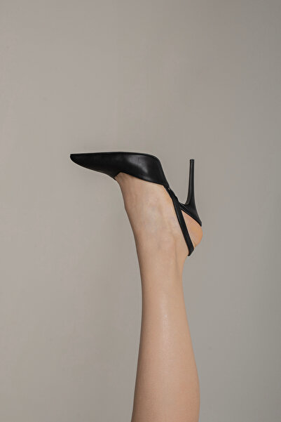 AYAKKABI PRENSİ Zuri Siyah Mat 10 Cm Kadın Stiletto, Topuklu Ayakkabı