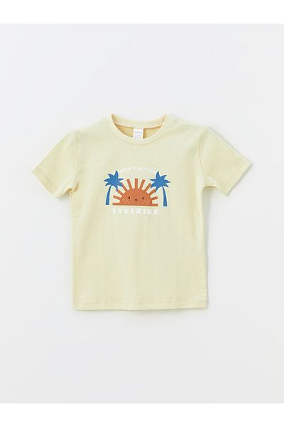 LC Waikiki LCW Baby Boy T-Shirt - Crew Neck, Short Sleeve, Printed