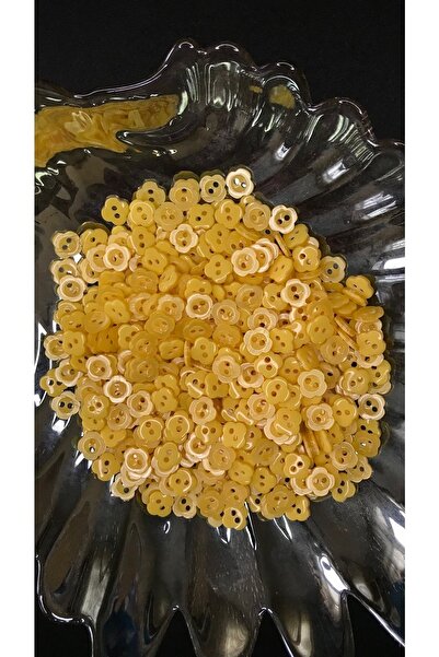 Ozpas Plastični gumb model žutog cveta - 1 cm, 30 komada