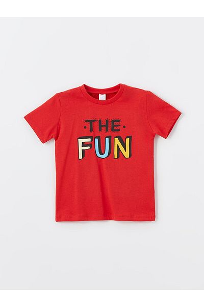 LC Waikiki LCW Baby Boy T-Shirt - Crew Neck, Short Sleeve, Printed