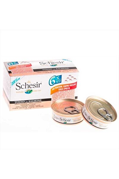 Schesir Ton Balığı Ve Somonlu Yaş Kedi Maması 50 Gr * 6 Adet