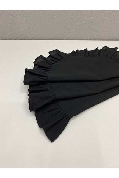 LILYUM Bumbac Poliester Volanat 4 bucăți Serviciu american rotund 40 cm
