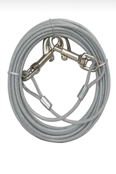 LİDERSAN ÇELİK حبل ربط لحديقة الكلاب بطول 6 أمتار، لون شفاف