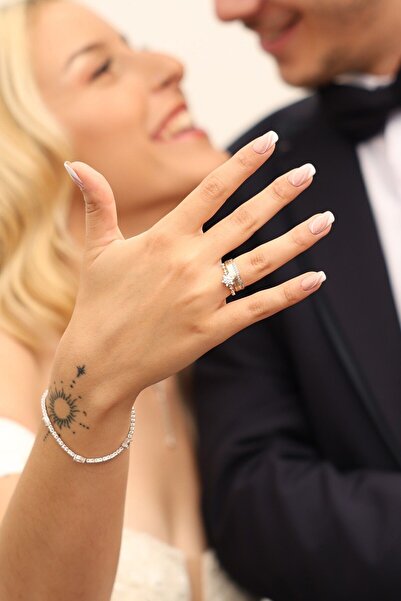 Ricco Jewellery Beyaz Altın Pırlanta Montür Lotus Yüzük