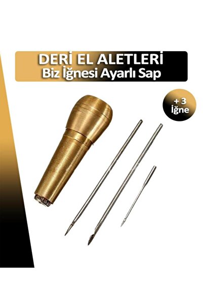 Dopar Instrument de mână Biz İğnesi D piele - Reglabil din alamă solidă, 3 mâ...