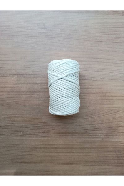C&A&B KUZEY AVİZE MACROME CREAM - ECRU COLOR 3MM SINGLE TUBE TARANABLE 250 GR THREAD