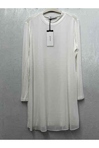 Puane Жіноча майка з довгими рукавами та вирізом на горловині з сифоном Екрю 10269