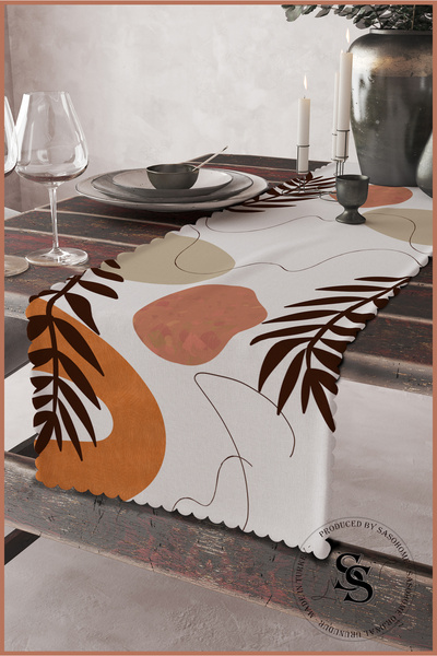 Saso Etnik Bohem Tablo Desenli Dijital Baskılı Dijital Baskılı Kadife Runner