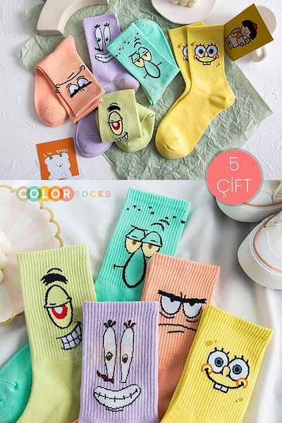 Color Socks Σετ κάλτσες χαρακτήρων Unisex