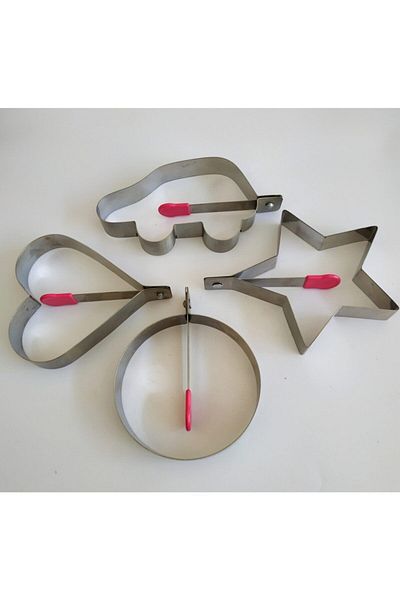 Nar kalıp Narkalın Heart, round, car, star Omelette and Crepe Cooking Mold