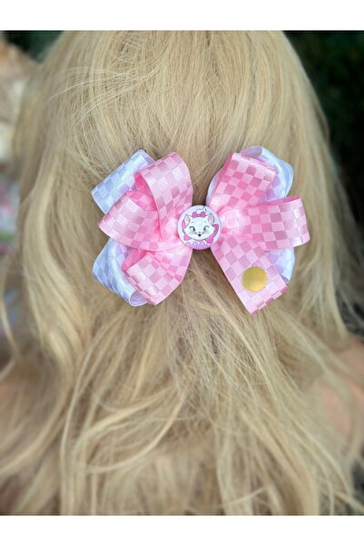 Queen Nelly Luxury Design Cat Marie - Large Layer, Bow, Automatic Clip Buckle, Pink and White