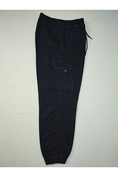 Denim Ανδρικά λευκά είδη Cargo Jogger 5891 μεγάλου μεγέθους