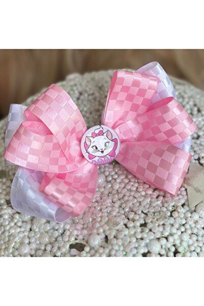 Queen Nelly Luxury Design Cat Marie - Large Layer, Bow, Automatic Clip Buckle, Pink and White