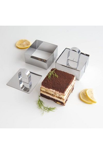 Nar kalıp Narkalıp Square Parfait Clip 2 Pcs Depth 5cm Width 8cm