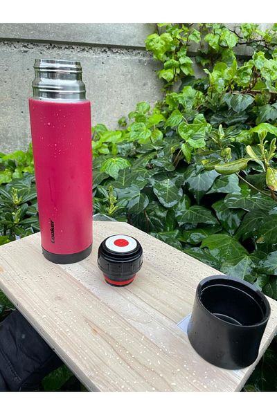 Cooker Viva Magenta Double Layer Stainless Steel 750 ml Thermos (Tea Coffee Food Thermos Picnic Camping School)