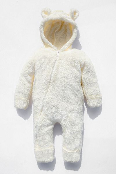 ipek atlas Baby Boy Girl Plush Zippered Long Sleeve Winter Jumpsuit