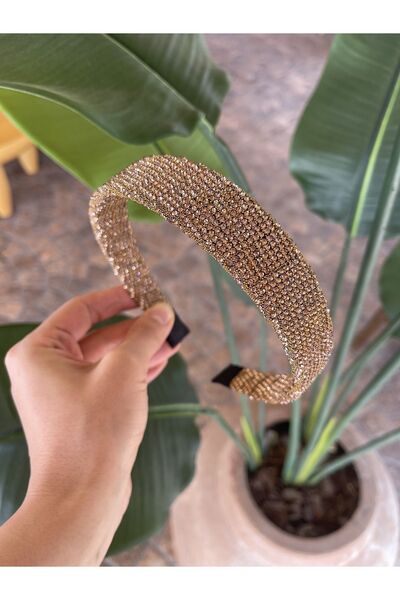 Hayals Banda de păr cu coroană cu paiete strălucitoare