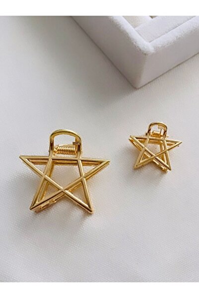VNS Accessories Metal Star Double Buckle Set (3.5 Cm/2 cm)