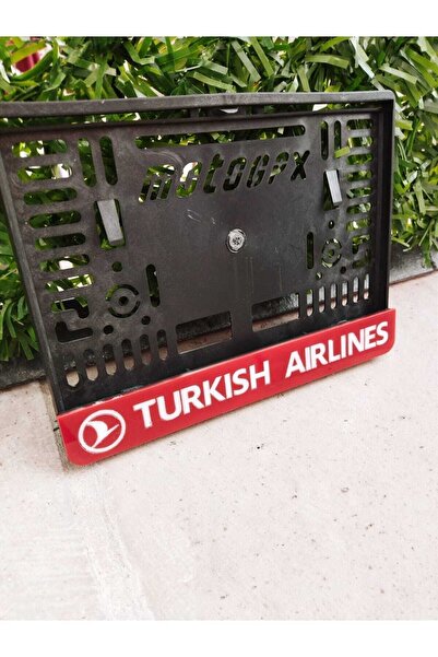 3ALAZERPLEKSİ KOPYA - Motor Plakalık Turkısh Aırlınes Kırmızı Takmatik Lazer Kesim Pleksi ( 1 Adet )