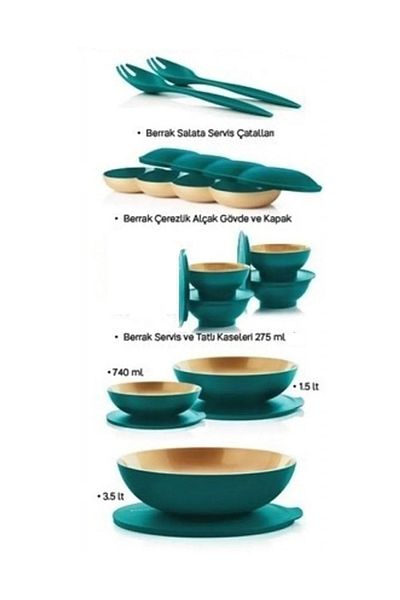 Tupperware Berrak Series Service and Storage Set of 9