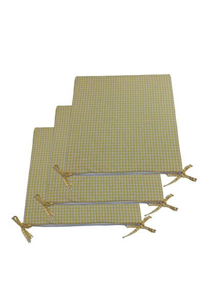 GÜLLÜCE HOME 3'lü Sünger Dolgulu-fermuarlı-yıkanabilir-sandalye Minderi 40 X 40