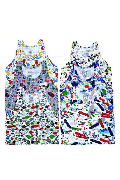 DE STORE Pachet de 6 băieți Tutku - Tricou din bumbac pieptănat cu imprimeu, ...