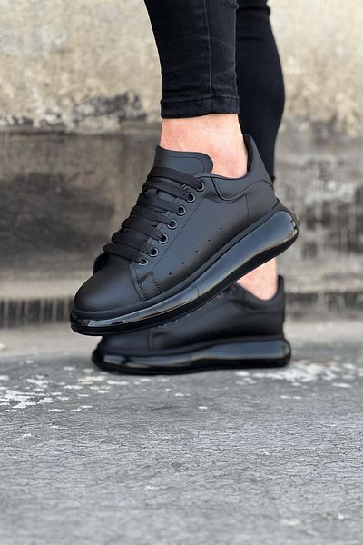 BZ Moda B095 Ορθοπεδικό Ανδρικό Sneaker - Καθημερινή Μαύρη Σόλα με κορδόνια
