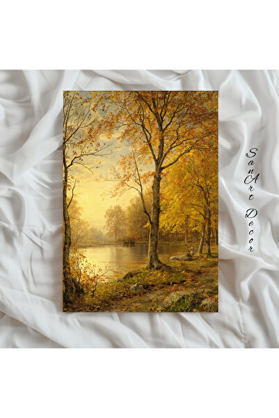 Sanart Vintage Painting with Frame, Oil Painting, Framed Painting, Artistic Decor, Landscape Painting