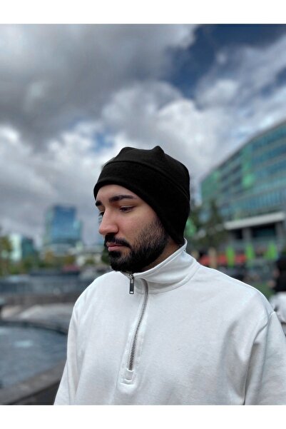 Cosy Club Shop Erkek Siyah Kulak Koruyuculu Kışlık Soğuk Geçirmez Outdoor Sıcak Tutan Iç Dış Polar Bere