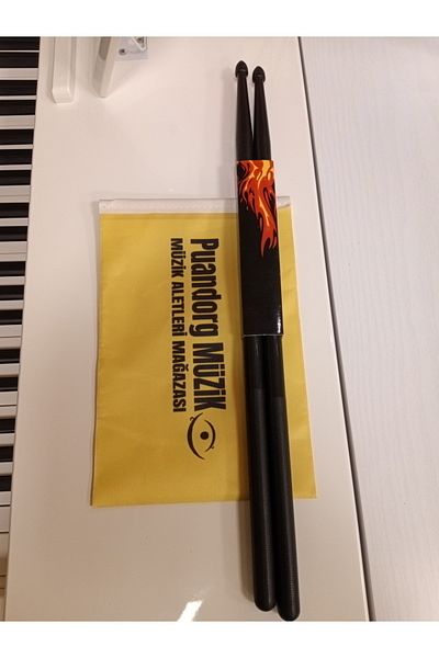 PUANDORG 5A Black Unbreakable Drumsticks - Hard Plastic Long Lasting Drum Stick
