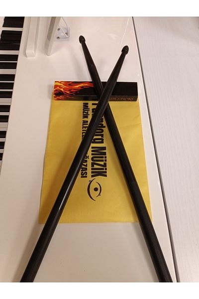 PUANDORG 5A Black Unbreakable Drumsticks - Hard Plastic Long Lasting Drum Stick