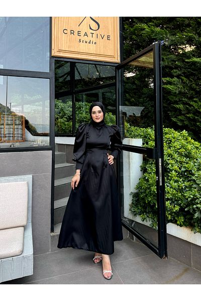 By Atelier Βραδινό φόρεμα Alice Black Hijab
