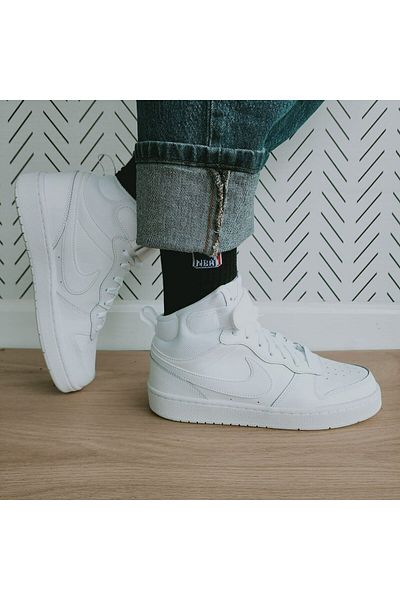 Nike Court Borough Mid 2 (Gs) CD7782-100 White Youth Casual Shoes