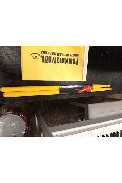 PUANDORG 5A Yellow Unbreakable Drumsticks Hard Plastic Long Measurement