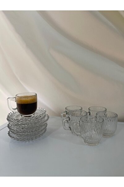 Zeryas Home 12 Pieces Coffee and Tea Cup with Handle